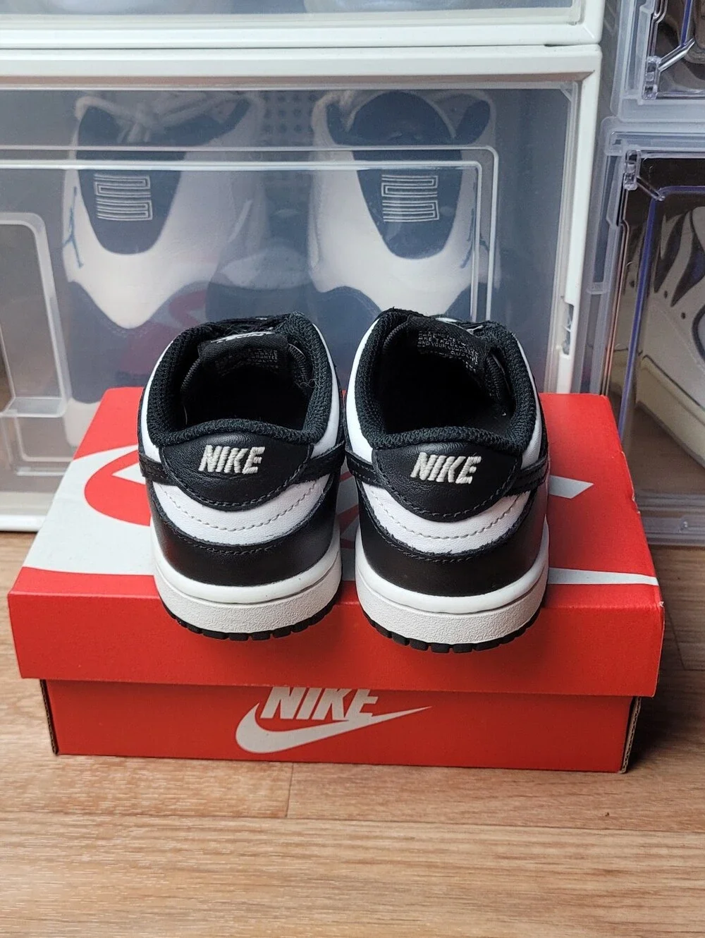 Nike Dunk Low Shoes Black White Panda Toddler Size 8C